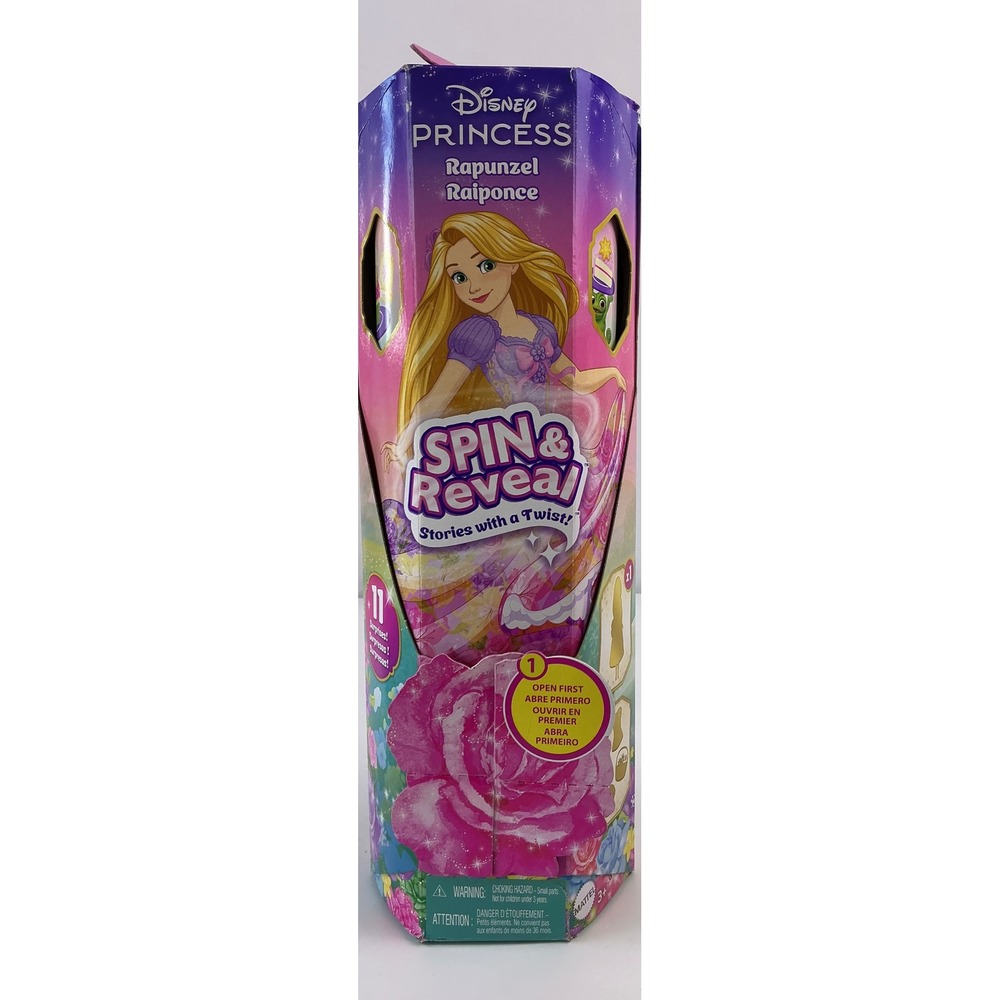Disney Princess‎ Rapunzel Spin & Reveal Stories Twist Doll Mattel 11 Surprises